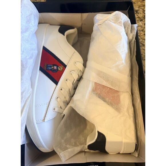 Polo Ralph Lauren Quilton Bear  Junior White/Navy/Red Size 7 US - Picture 8 of 9